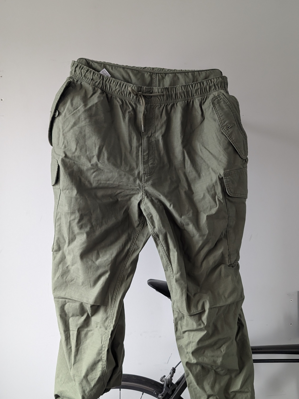 Levi's Olive Cargo Pants with Drawstring Waist